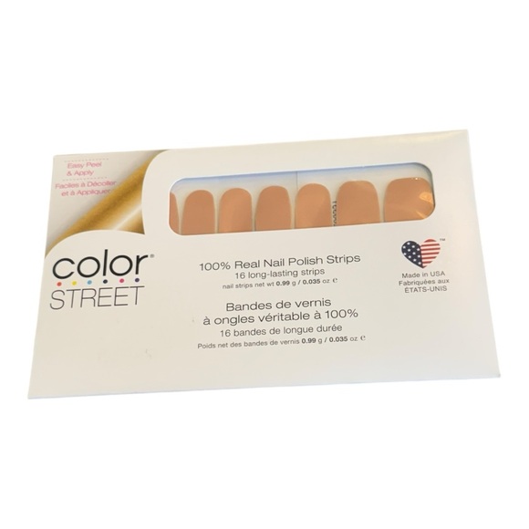 Color Street GIZA SANDS Nude Tan Solid Nail Strips Set - Picture 2 of 8